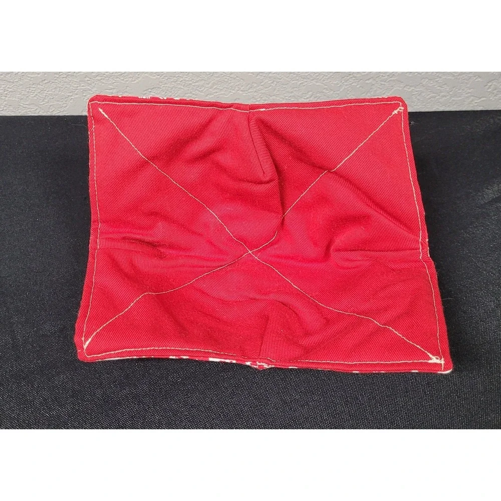 Christmas Bowl Cozy/Holder Red Snowflakes Small to Medium